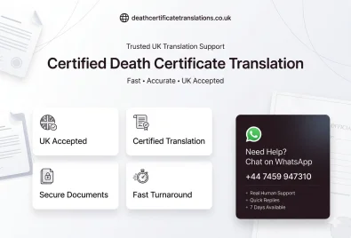 Death certificate translation services for UK legal and official use