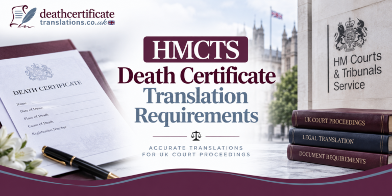 Foreign Death Certificate Translation for HMCTS: Official Probate Registry Requirements