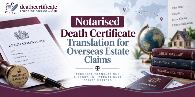 How to Get a Notarised Death Certificate Translation for Complex Overseas Estate Claims